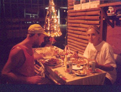Dinner with Heike, Beer and Fish, beens and rice, ~$2/US