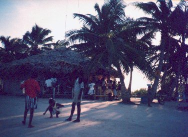 Sunset at the tiki bar with the locals