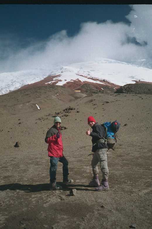 Tim and Austrian climber at 13,000 feet