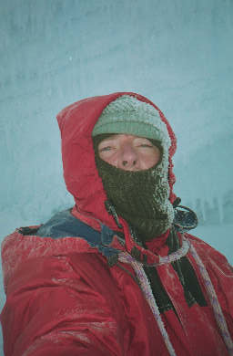 Frozen eyes near summit