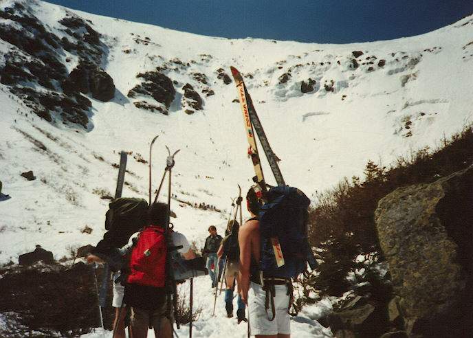 Spring Skiing in Tuckerman Ravine; get there one time and you'll go back year after year!